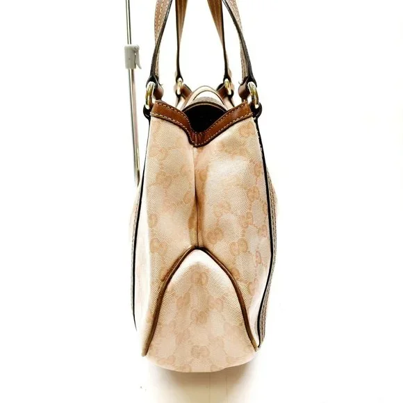 GUC Large  Pink Gucci GG Monogram Crystal Hysteria Hand Bag  Coated Canvas - Picture 11 of 12